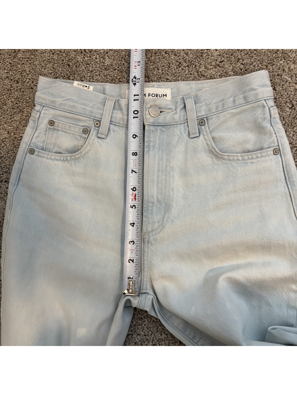Aritzia Denim Forum The Farrah Hi-Rise Wide Jeans Light Wash Womens Size 24 - Picture 6 of 7